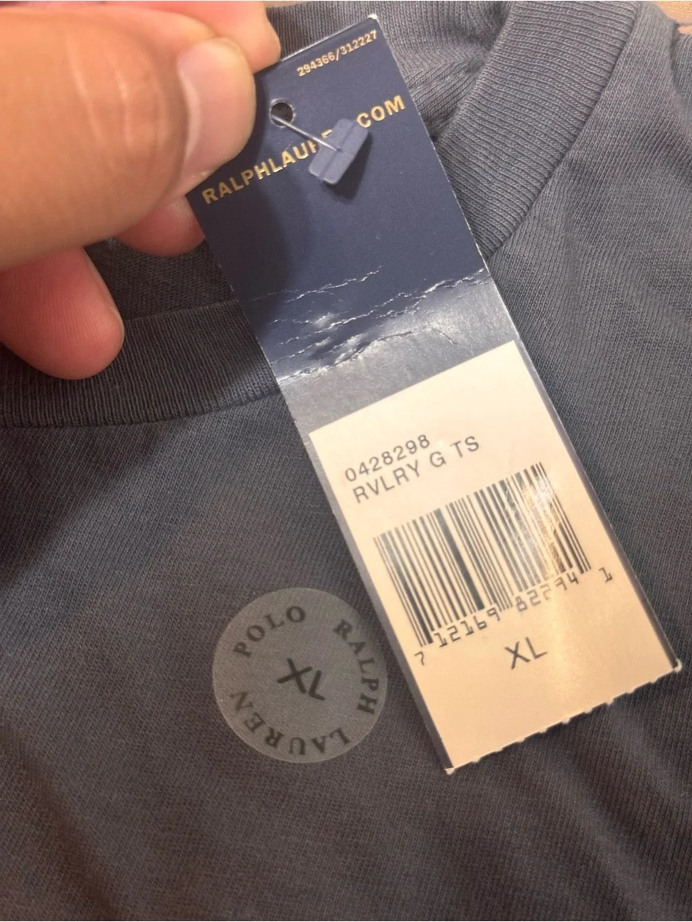 Vintage Polo Ralph Lauren RL Athletics T Shirt XL W Point NY NWT Deadstock Gray